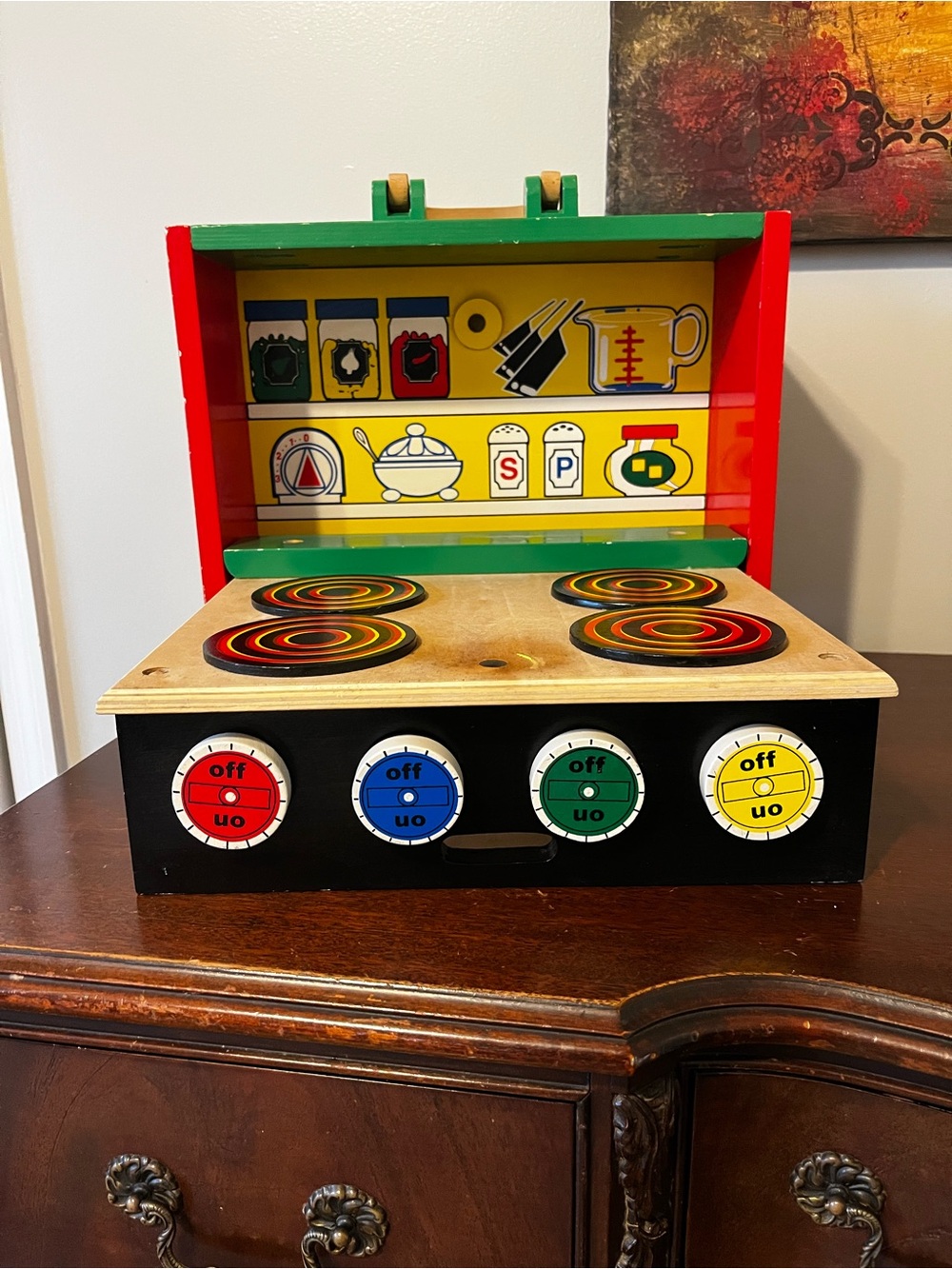 Vintage Melissa and Doug Fold & Go Kitchen Wooden Toy
